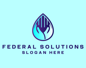 Hand Fluid Sanitizer logo design