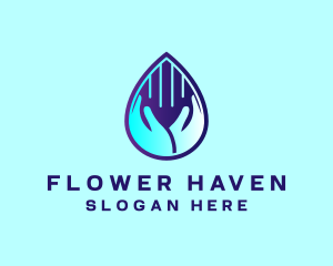 Hand Fluid Sanitizer logo design