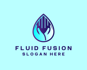 Hand Fluid Sanitizer logo design