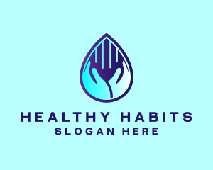 Hand Fluid Sanitizer logo design