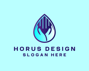 Hand Fluid Sanitizer logo design