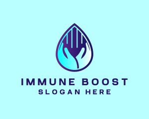 Hand Fluid Sanitizer logo design