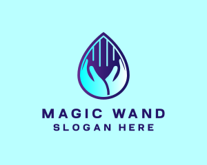 Hand Fluid Sanitizer logo design