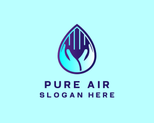 Hand Fluid Sanitizer logo design