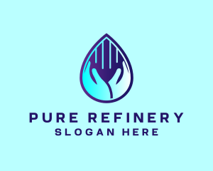 Hand Fluid Sanitizer logo design