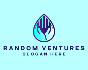 Hand Fluid Sanitizer logo design