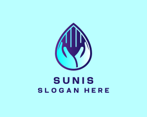 Hand Fluid Sanitizer logo design