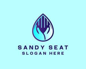 Hand Fluid Sanitizer logo design