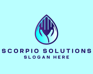 Hand Fluid Sanitizer logo design