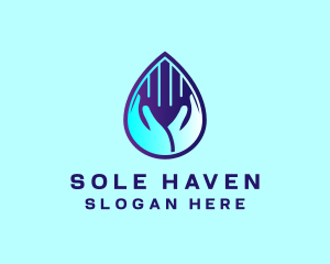 Hand Fluid Sanitizer logo design