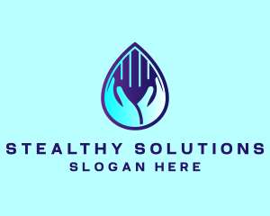 Hand Fluid Sanitizer logo design