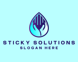 Hand Fluid Sanitizer logo design