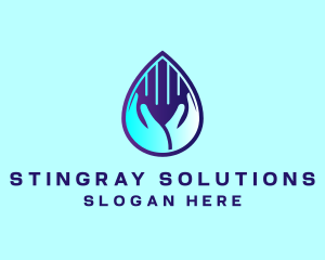 Hand Fluid Sanitizer logo design