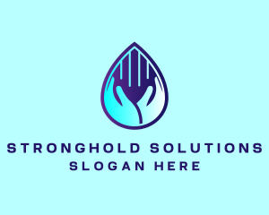 Hand Fluid Sanitizer logo design