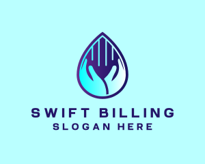 Hand Fluid Sanitizer logo design