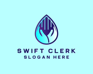 Hand Fluid Sanitizer logo design