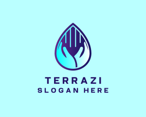 Hand Fluid Sanitizer logo design