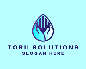 Hand Fluid Sanitizer logo design