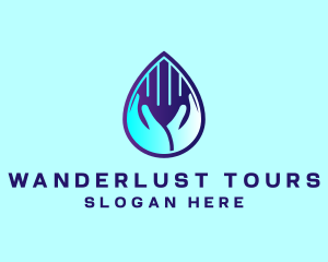 Hand Fluid Sanitizer logo design