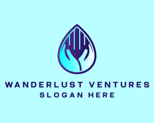 Hand Fluid Sanitizer logo design