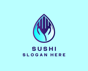 Hand Fluid Sanitizer logo design