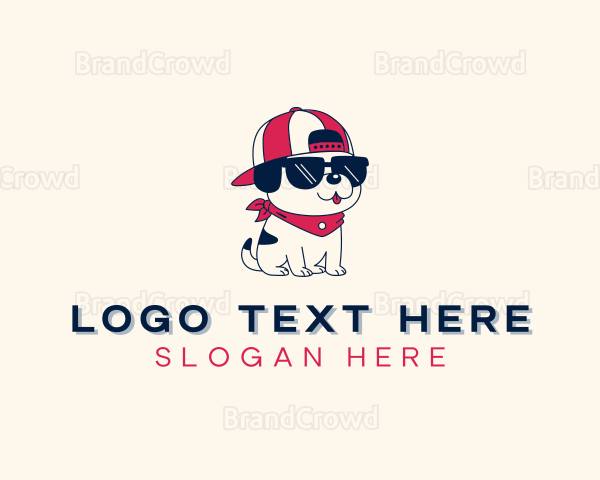 Hipster Dog Sunglass Logo