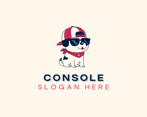 Grooming - Hipster Dog Sunglass logo design