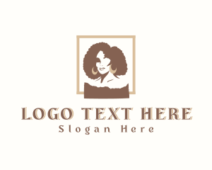 Hairstyle - Afro Woman Beauty logo design