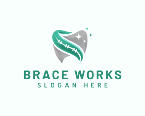 Brace Teeth Dentist logo design