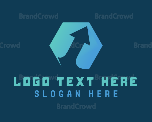 Hexagon Arrow Shipping Logo