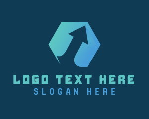 Hexagon Arrow Shipping Logo