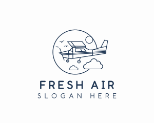 Light Airplane Aircraft logo design