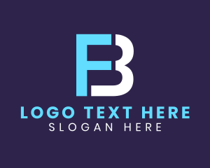 Digital - Futuristic Letter FB logo design