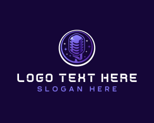 Singer - Microphone Entertainment Podcast logo design