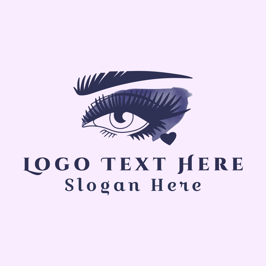 Heart Eye Eyelashes Logo | BrandCrowd Logo Maker