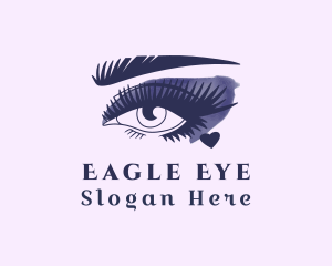 Heart Eye Eyelashes  logo design