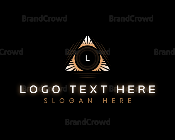 Elegant Pyramid Triangle Logo