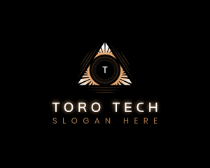 Elegant Pyramid Triangle logo design