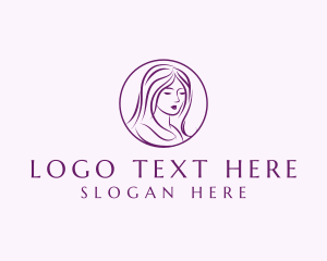 Girl - Beautiful Woman Salon logo design