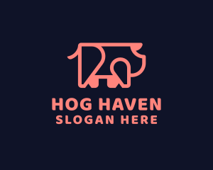 Hog - Pig Meat Ranch logo design