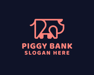 Pig Pork Meat logo design