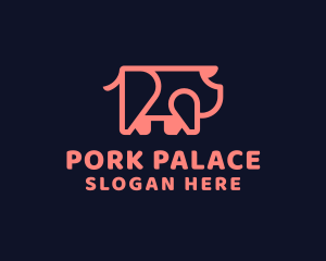 Swine - Pig Meat Ranch logo design