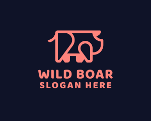 Boar - Pig Meat Ranch logo design