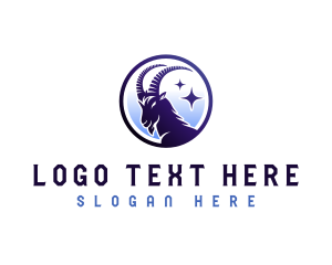 Animal - Wild Goat Horn logo design