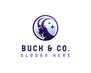 Buck - Wild Goat Horn logo design