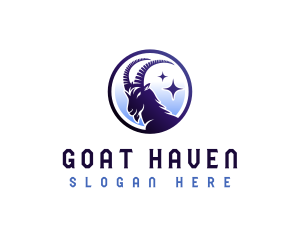 Goat - Wild Goat Horn logo design