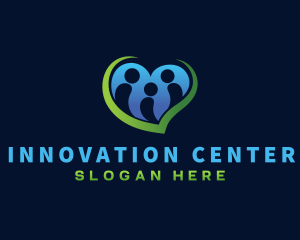 Center - Heart Family Community logo design