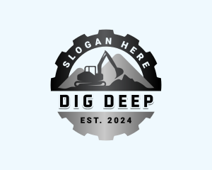 Excavator Digging Machine logo design