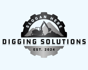 Excavator Digging Machine logo design