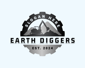 Digging - Excavator Digging Machine logo design
